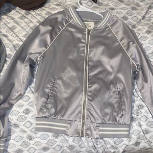 Holographic zip up sweater never worn